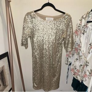 Abercrombie & Fitch Gold Sequin Mini Dress